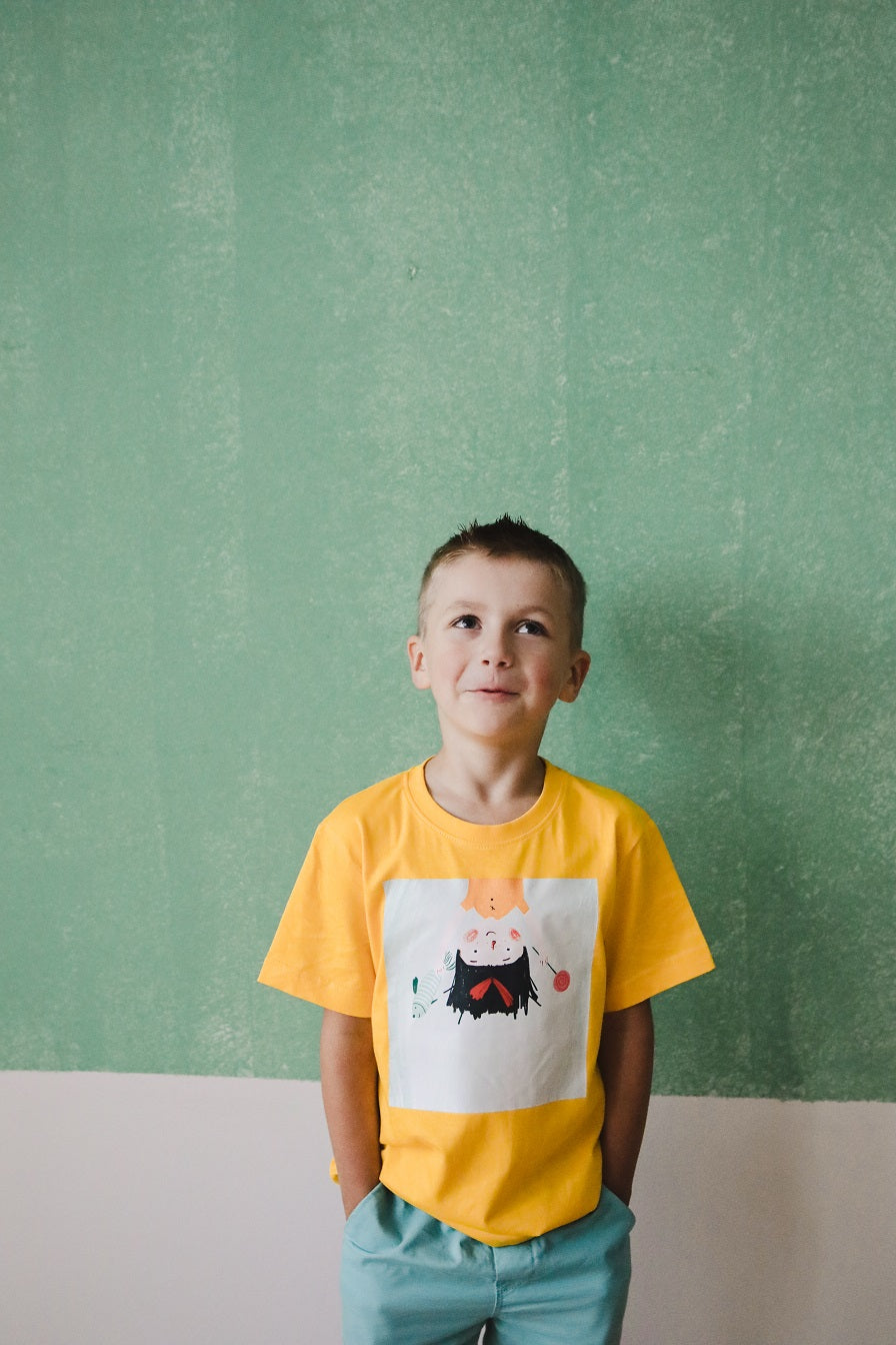 T-krekls KĀJĀM GAISĀ (dzeltens)